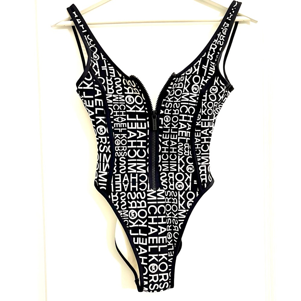 MK Monogram Print Bathing Suit